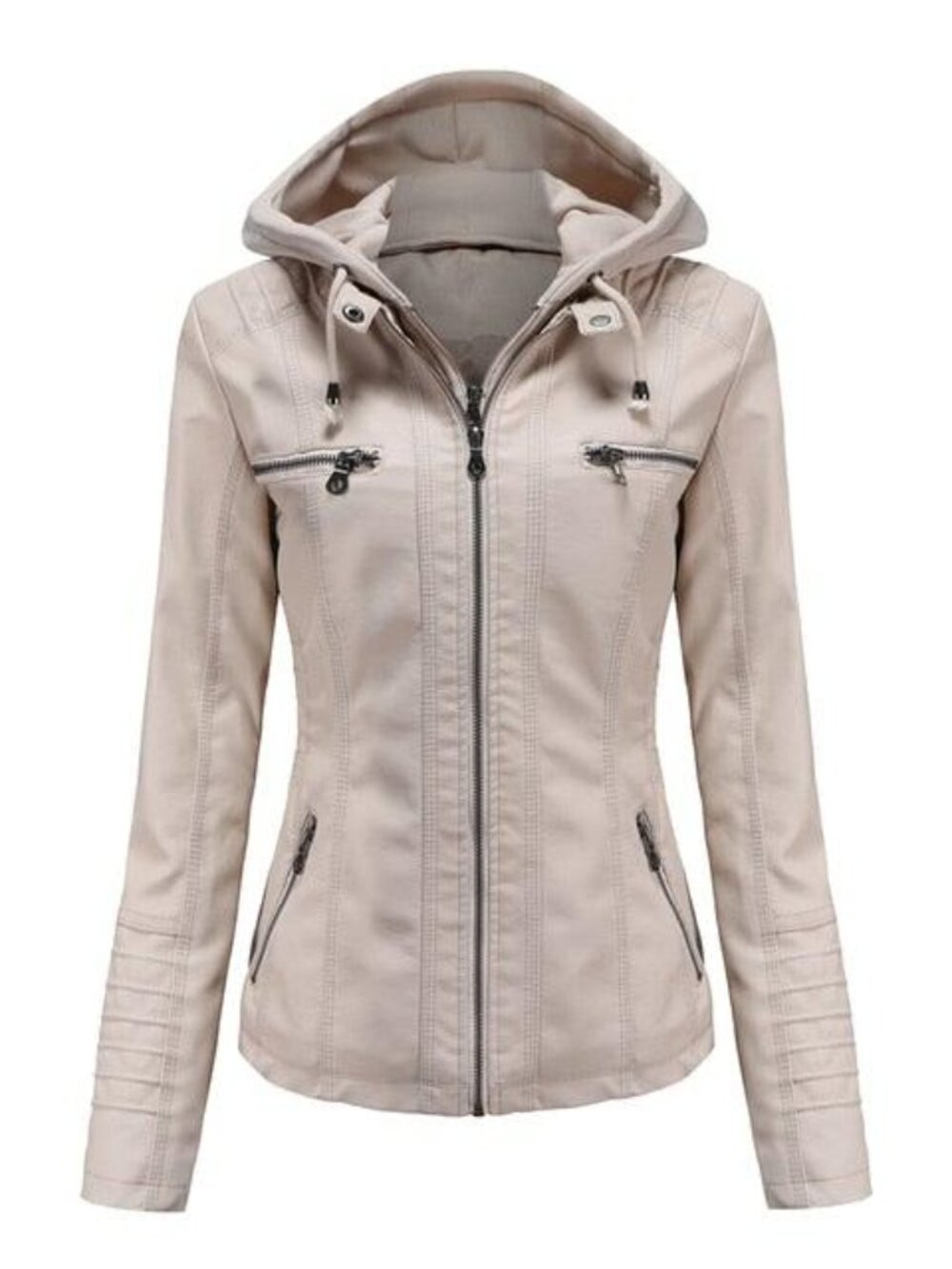 Shenandoah Womens Real Leather Hooded Jacket